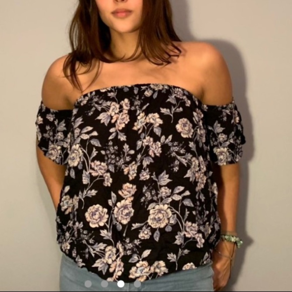 Off the shoulder floral top